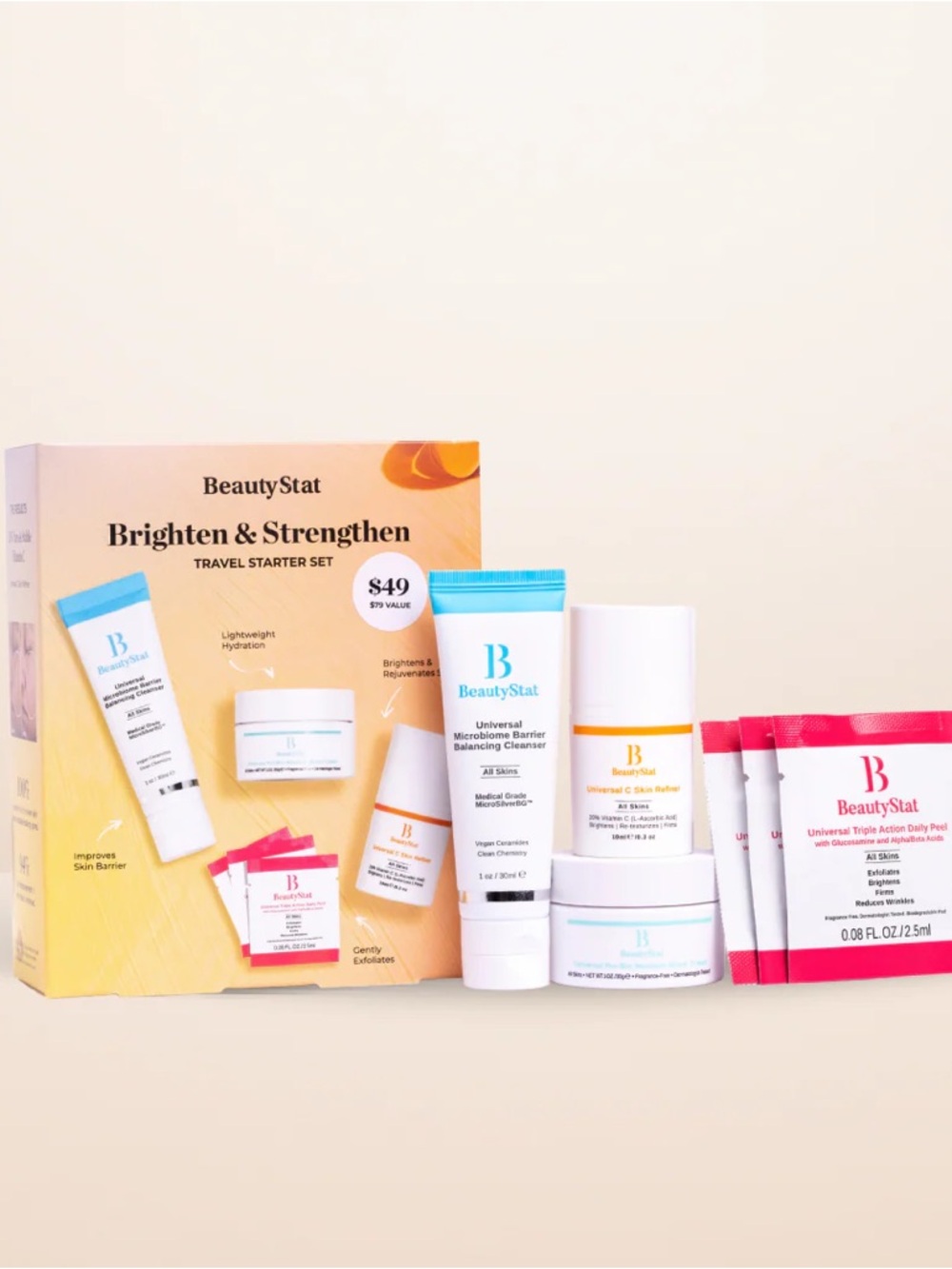 BeautyStat Brighten & Strengthen Travel Starter Kit